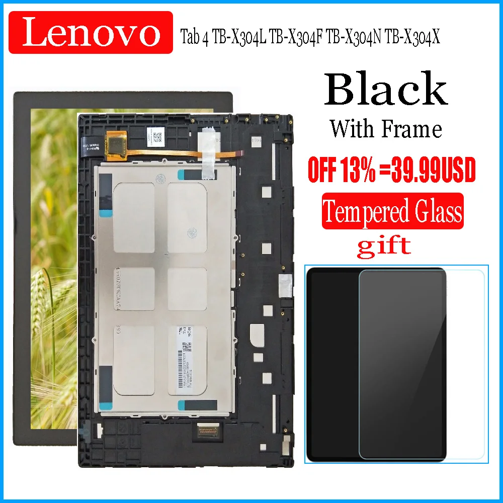 Color : White for Il Tab Lenovo X304 4 TB-X304L TB-X304F TB-X304N Parti di Ricambio dello Schermo Sostituzione dello Schermo Touch Display LCD Digitizer Assembly