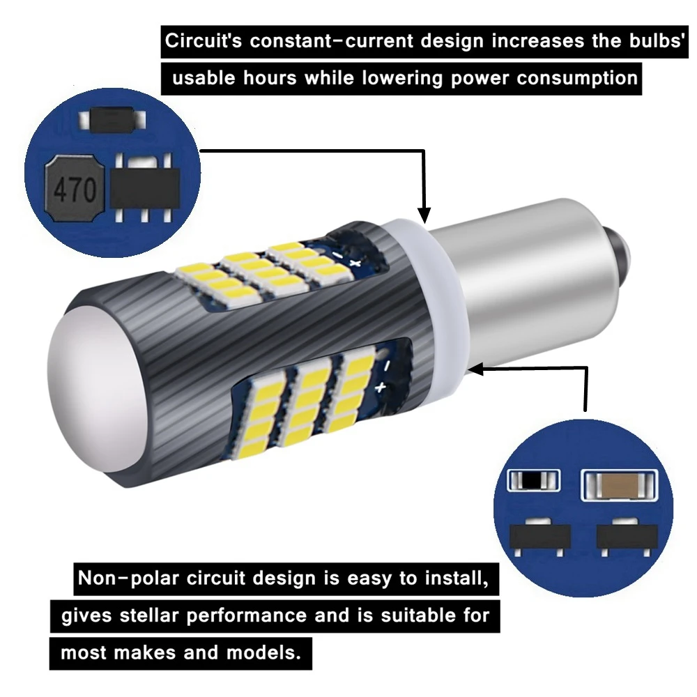 2  ڵ LED H21W 64136 BAY9S      ĸ Ȱ  ڵ ְ   ȭƮ 12V