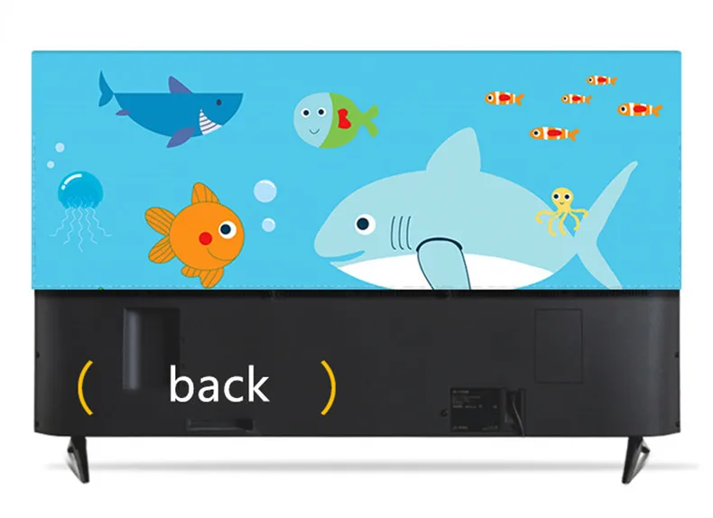 Сделанный на заказ 1"-80" 22 дюймов 75 дюймов экран lcd tv PC крышка декоративный капюшон занавес облако морская рыба лодка, судно водонепроницаемый синий