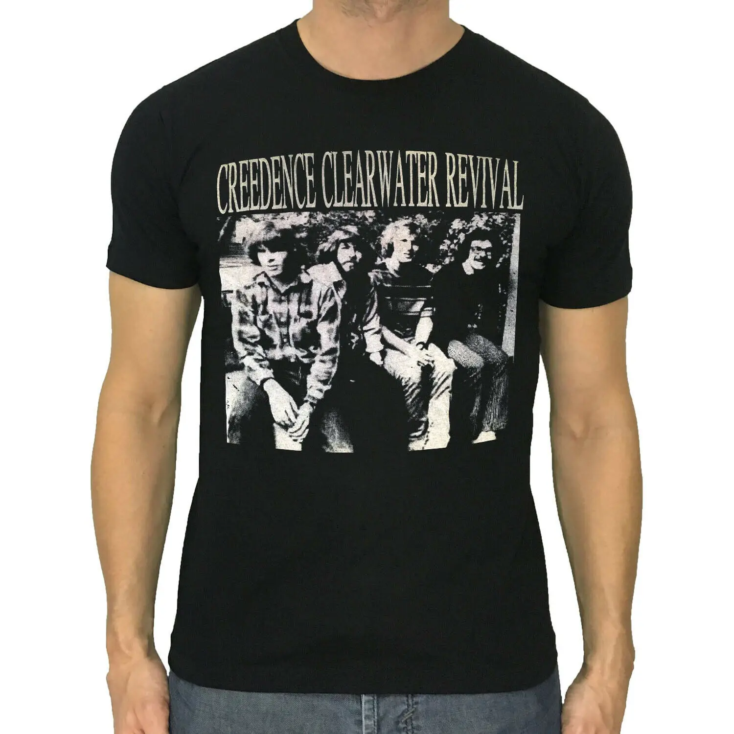Creedence водного возбуждения CCR футболка 60s 70s рок-группа ретро Мужская от S до 5XL