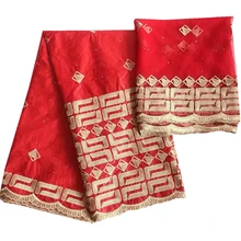 Высокое качество 5 ярдов Bazin Riche Getzner дизайн африканская кружевная ткань Bazin+ 2 ярдов сетка, фатин, кружева с камнями для свадьбы