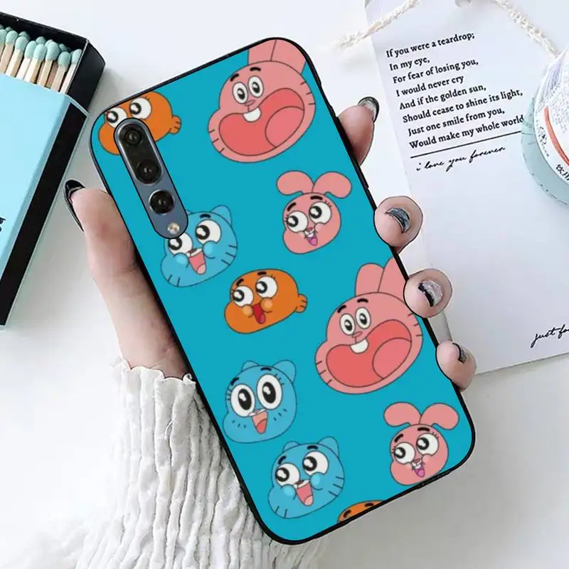 TOPLBPCS the Amazing World Gumball милый блестящий чехол для телефона huawei P8 P9 p10 p20 P30 P40 pro lite psmart