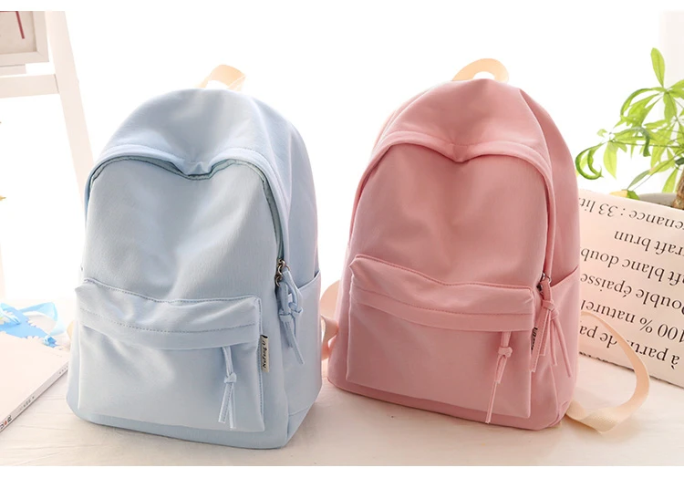 Простой свежий дизайн, чистый цвет, женский рюкзак, модная сумка для отдыха для девочек, школьная Студенческая сумка для книг, Подростковая дорожная сумка, Молодежная
