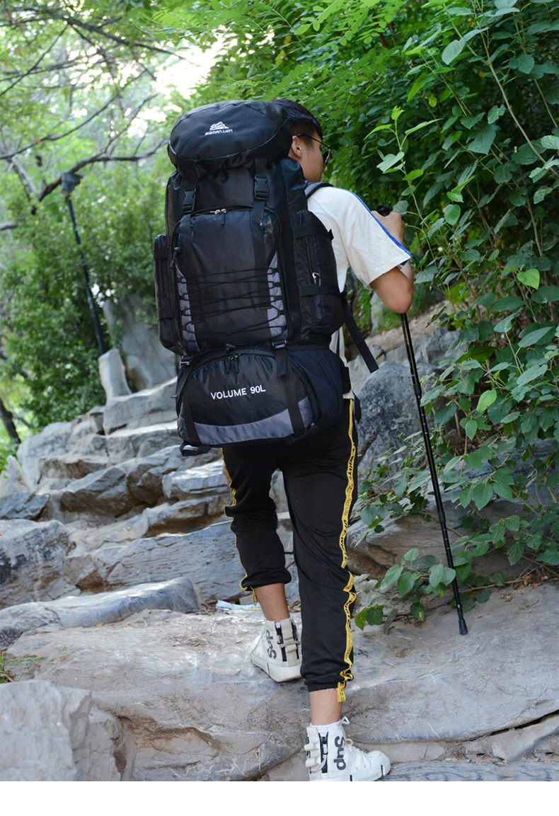 90L рюкзак для туристического кемпинга походный рюкзак армейский альпинистский мешок для трекинга, альпинизма Mochila большой емкости Blaso Sport XA857WA