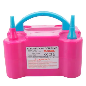 

600W 110V Portable Electric Balloon Pump (US Standard) Rose Red & Blue