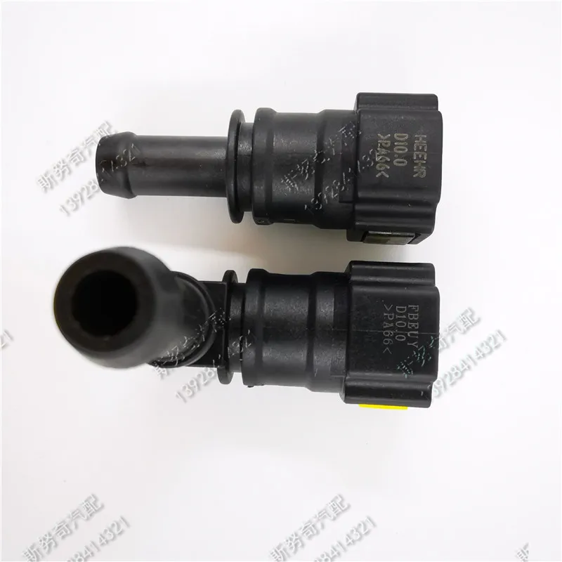 10mm D10 Fuel line quick connector fuel quick fittings female connector 180 90 degree double button 2 pcs a lot