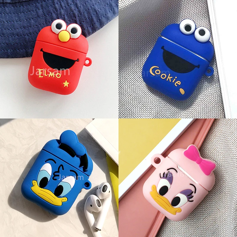 

For AirPods Case 3D Cute Biscuits Earphone Cases For Apple Airpods 2 Funny Protect Cover without Finger Ring Strap