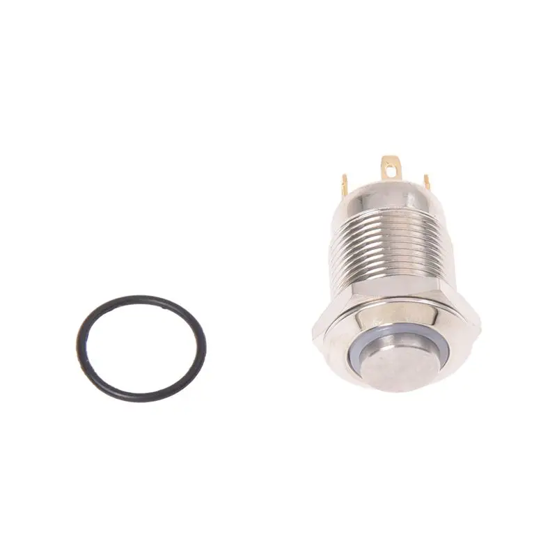 

3V Push Button Switch Doorbell Button Blue LED 12 mm Silver