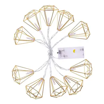 

10 LED Copper Wire Battery Lights Energy Saving and Environmental Protection String Retro Iron Metal Wedding Home Decor