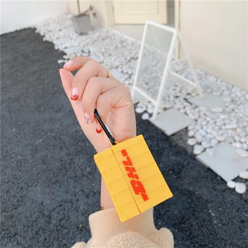 Забавный DHL чехол-контейнер для Apple Airpods Pro, силиконовый чехол с милым рисунком для наушников Airpods 3 2 1, чехол для наушников s