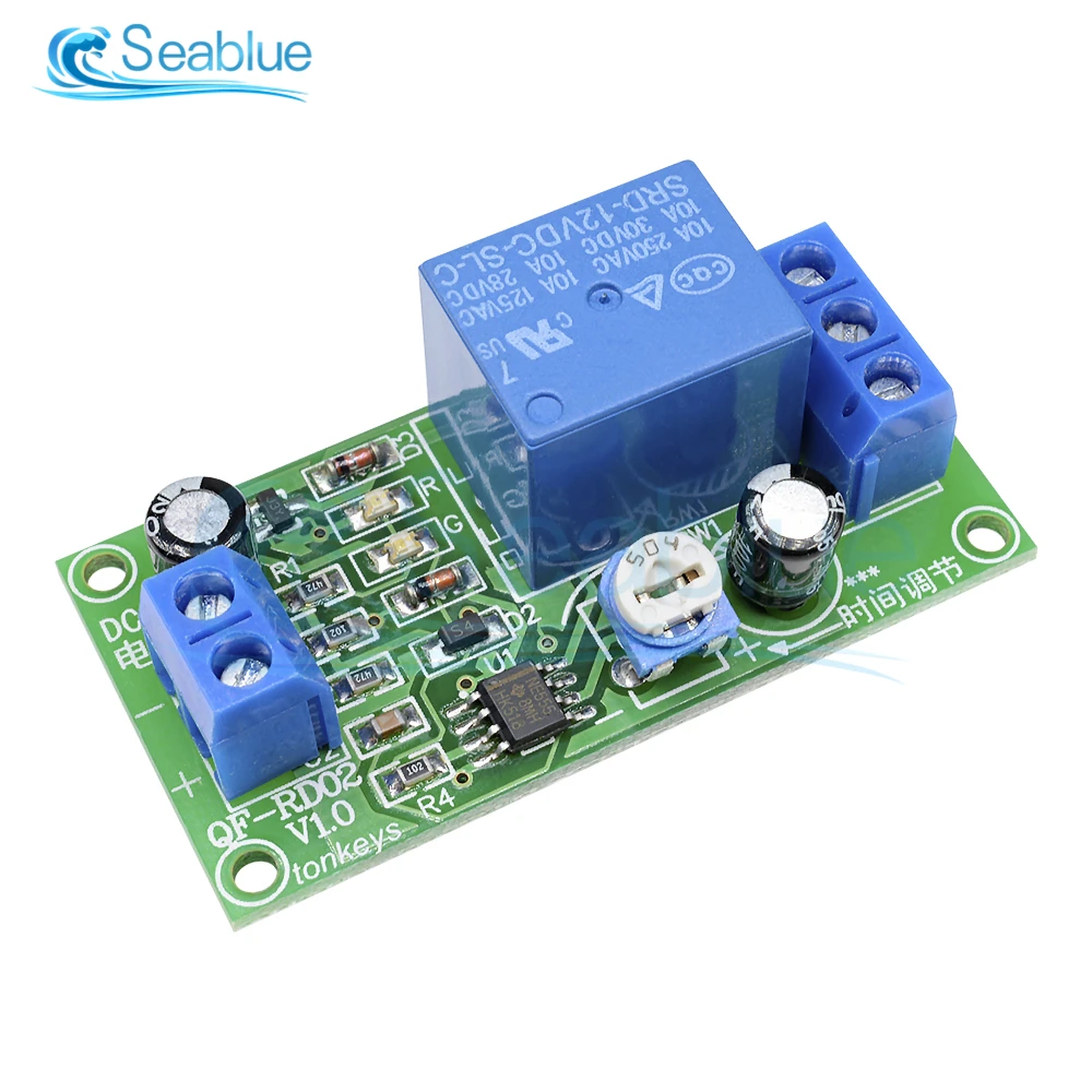NE555 time delay relay dc 12v conduction trigger timing delay relay module NA 