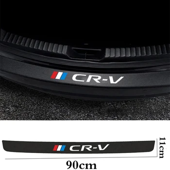 

For honda crv 2008 -2019 Car rear bumper leather decals carbon fiber protector car trunk protection plate film accessories