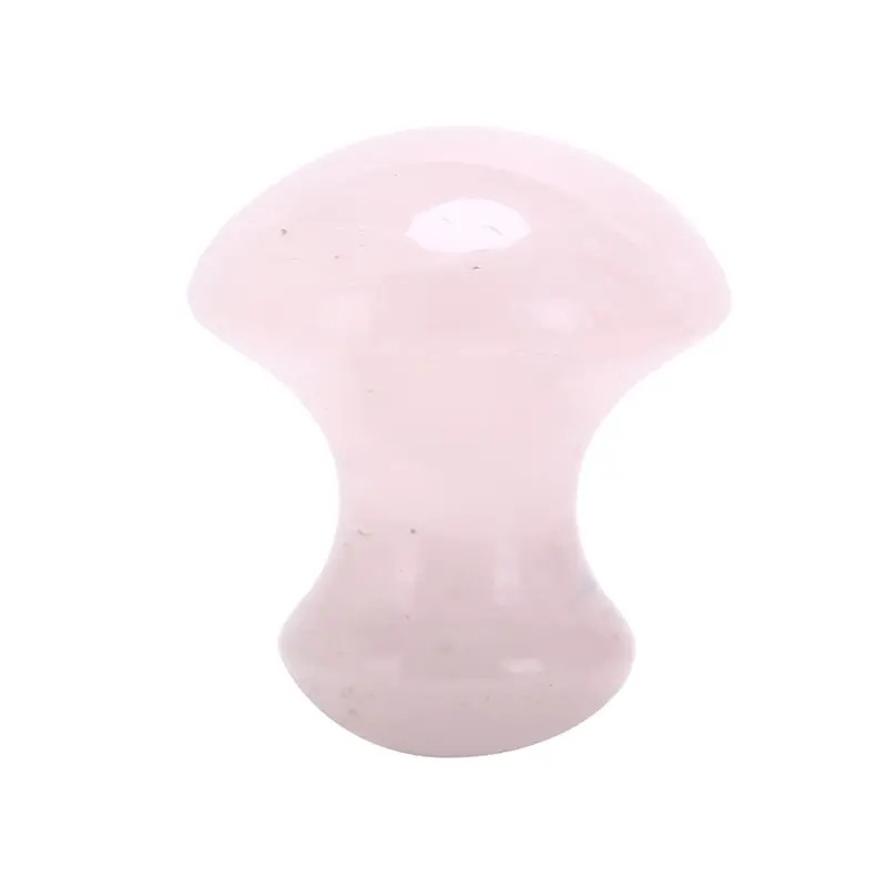 Natural Jade Facial Neck Healing Slimming Massager Mushroom Jade roller Therapy Rose Quartz Lift Skin Tool