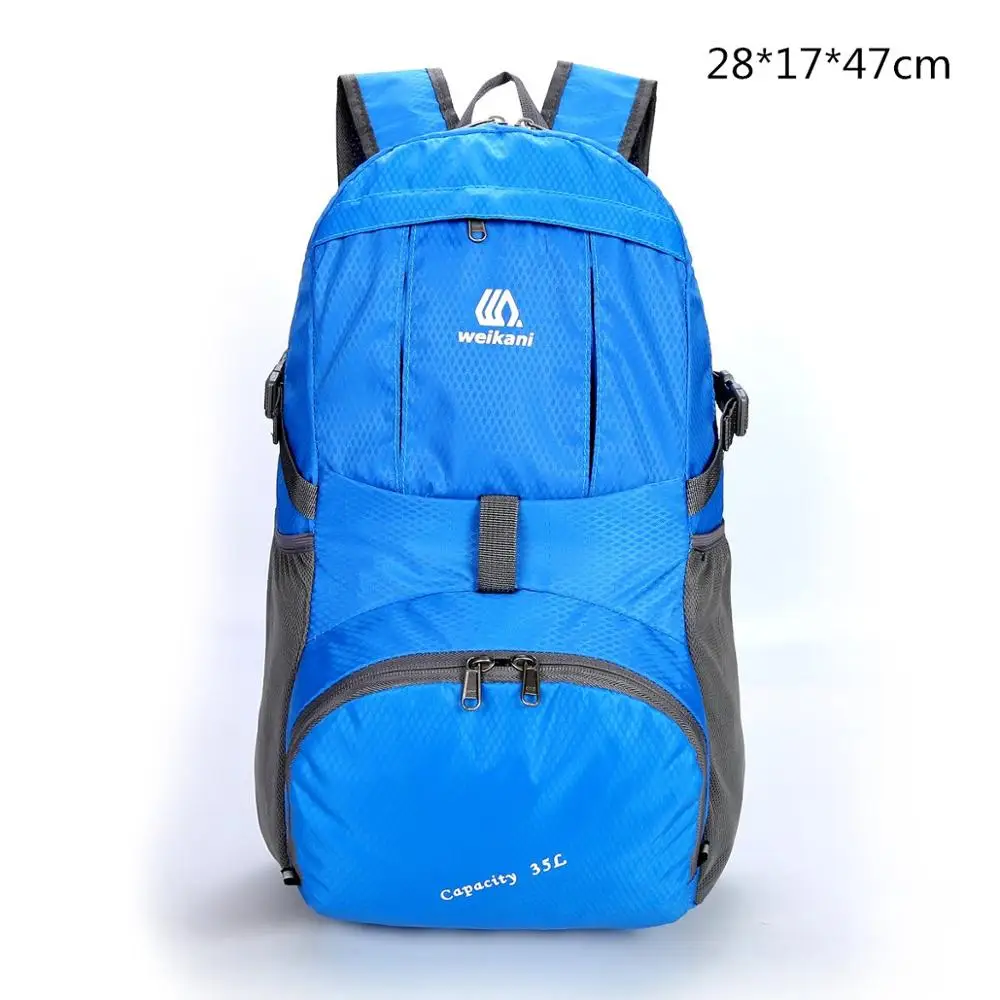 Vilead 35L водонепроницаемый нейлоновый походный рюкзак портативный складной спортивный рюкзак дышащая Мужская Женская дорожная сумка - Цвет: Blue Backpack