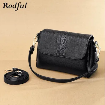 

Vintage crocodile female shoulder messenger bag women's small leather handbags black ladies hand crossbody bags for women 2020