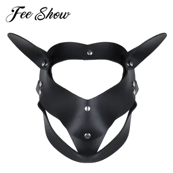 

Women Leather Studded Handwork Cat Mask Half Face Eye Cover Masks Steampunk Accessories For Halloween Party Prom Cosplay Costume