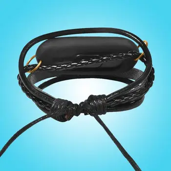 

Leather Braided Wristband Replacement Vintage Watch Bracelet Strap Band for xiaomi Mi Band 3 4