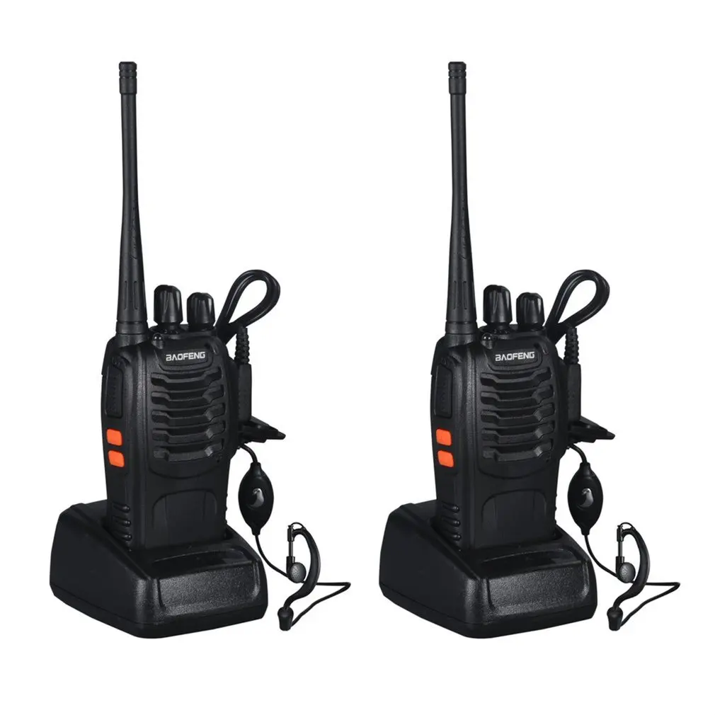 2 шт VHF/UHF Baofeng BF-888S портативный fm-приемопередатчик перезаряжаемая рация в двух смыслах 5 Вт 2-полосная радиоприемная рация