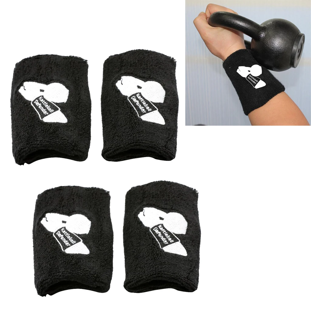 2 пары черный атлетика Kettlebell спортивные наручные щитки защитник защитное Фиксирующее приспособление обертывание для женщин и мужчин, моющиеся дышащие