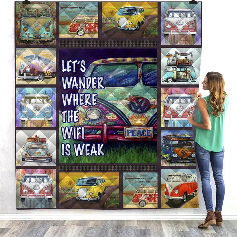 Дропшиппинг Пеший Туризм Пикник печати Стёганое одеяло Одеяло для детей школьные постельное белье мягкие теплые носки из тонкого хлопка King Размеры пользовательского образца