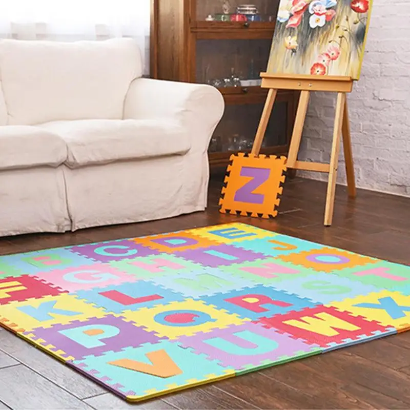 30x30 см детские игровые маты для головоломки Красочные цифры алфавита EVA пены дети ползают защитный коврик 30 см Блокировка ковер