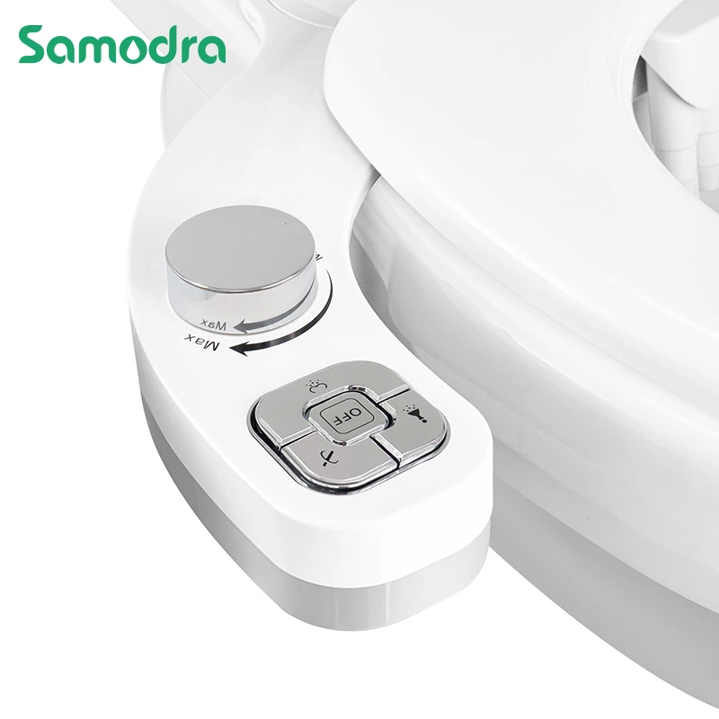 Samodra neue bidet toilette sitz aufsatz toilette bidet sprüh gerät ultra dünne 3 funktionen arsch bidet dusche hygienische wäsche für badezimmer