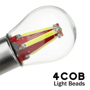 

4 COB LED Lights Lamp Bulbs Set Accessories Auto White Turn Signal Brake