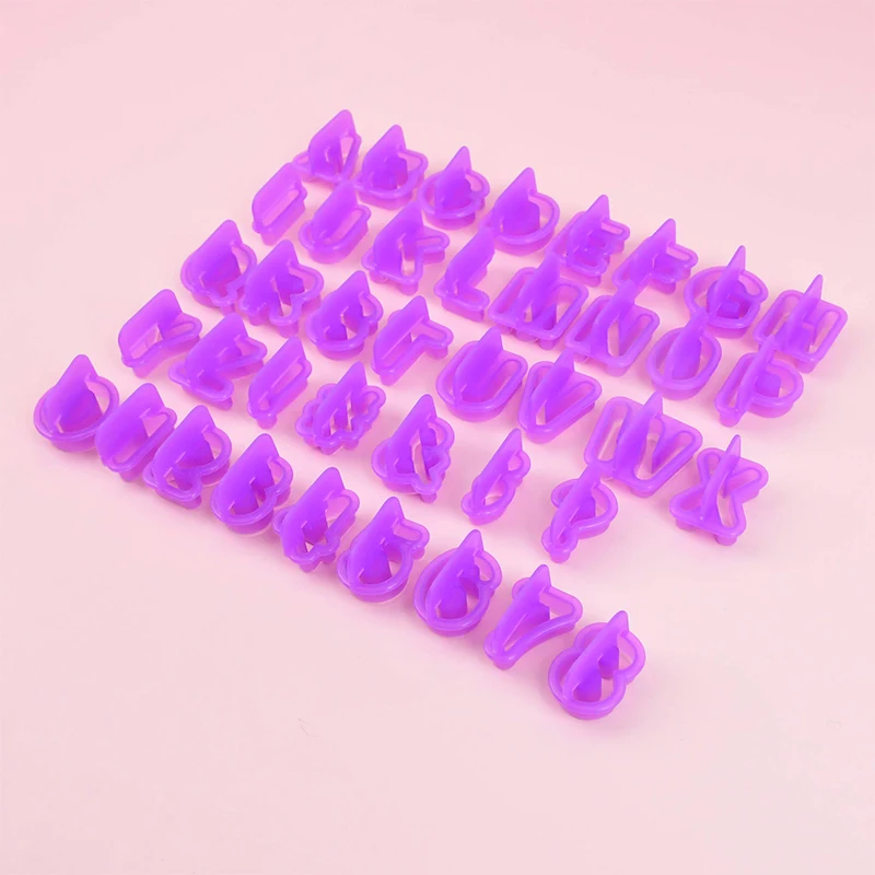 40pcs/set Alphabet Number Cookies Cutter Fondant Biscuit Cutter Mold Figure Letter Pastry Cake Mould Baking Decorating Tools