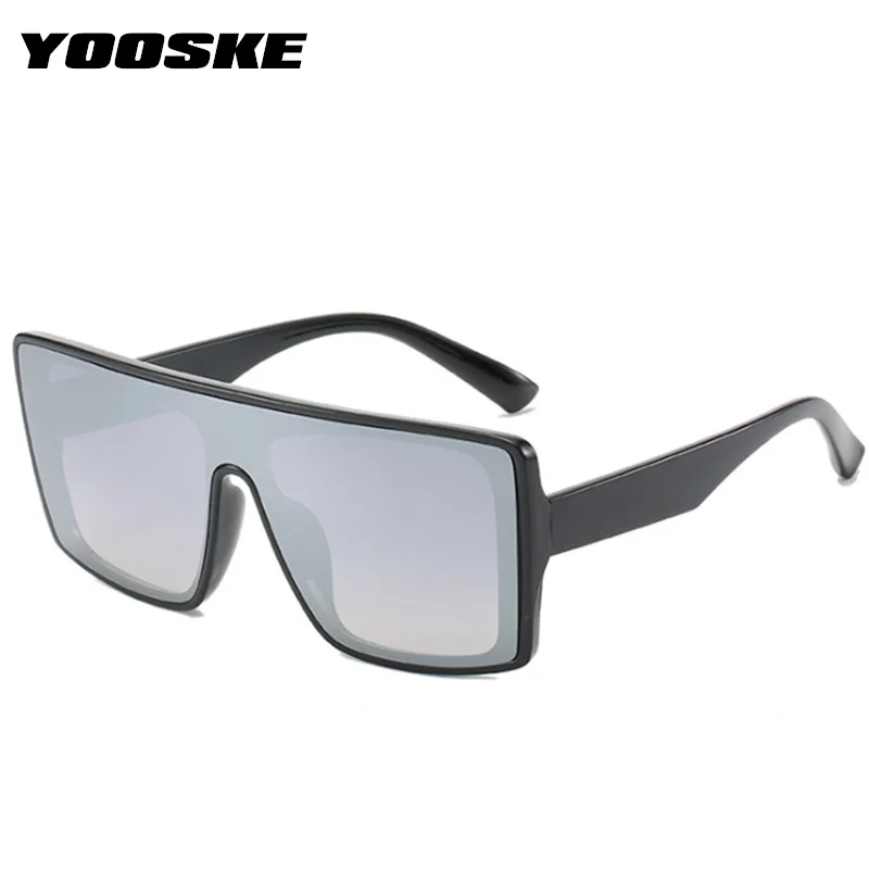 YOOSKE Squar One-piece Sunglasses Women Men Brand Design Oversized Sun Glasses Ladies Gradien Shades Eyewear UV400