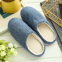 Темно-синие плюшевые тапочки; мужские домашние мягкие теплые тапочки на зиму; мужские домашние Нескользящие тапочки; Chausson Homme; обувь на плоской подошве