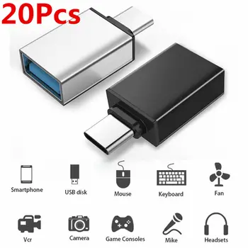 

20pcs/lot USB 2.0 Type-C OTG Cable Adapter Type C USB-C OTG Converter for Xiaomi Huawei Samsung Mouse Keyboard USB Disk Flash