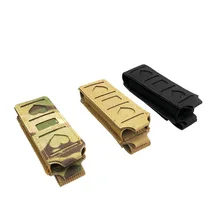 Tactical Molle Single Magazine Pouch Elastic Pistol Mag Pouch Waist Belt Multi-tool Pouch Flashlight Holster Tool Holder
