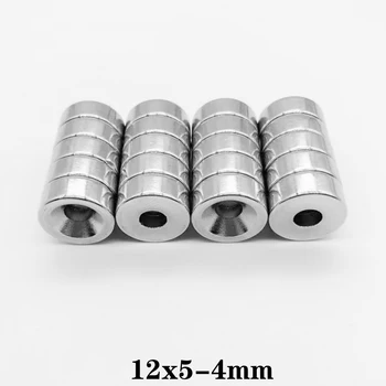 

10~100pcs 12x5-4 mm Powerful Magnets 12*5 mm Hole 4 mm Stong Permanent Round Countersunk Neodymium Magnetic Magnet Disc 12*5-4 m