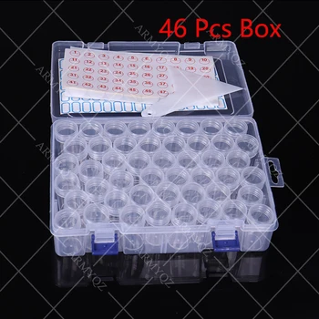 

2020 New 46 Girds 5D DIY Diamond Painting Tools Storage Box Rhinestone Container Box Diamond Painting Accessories Organizer Case