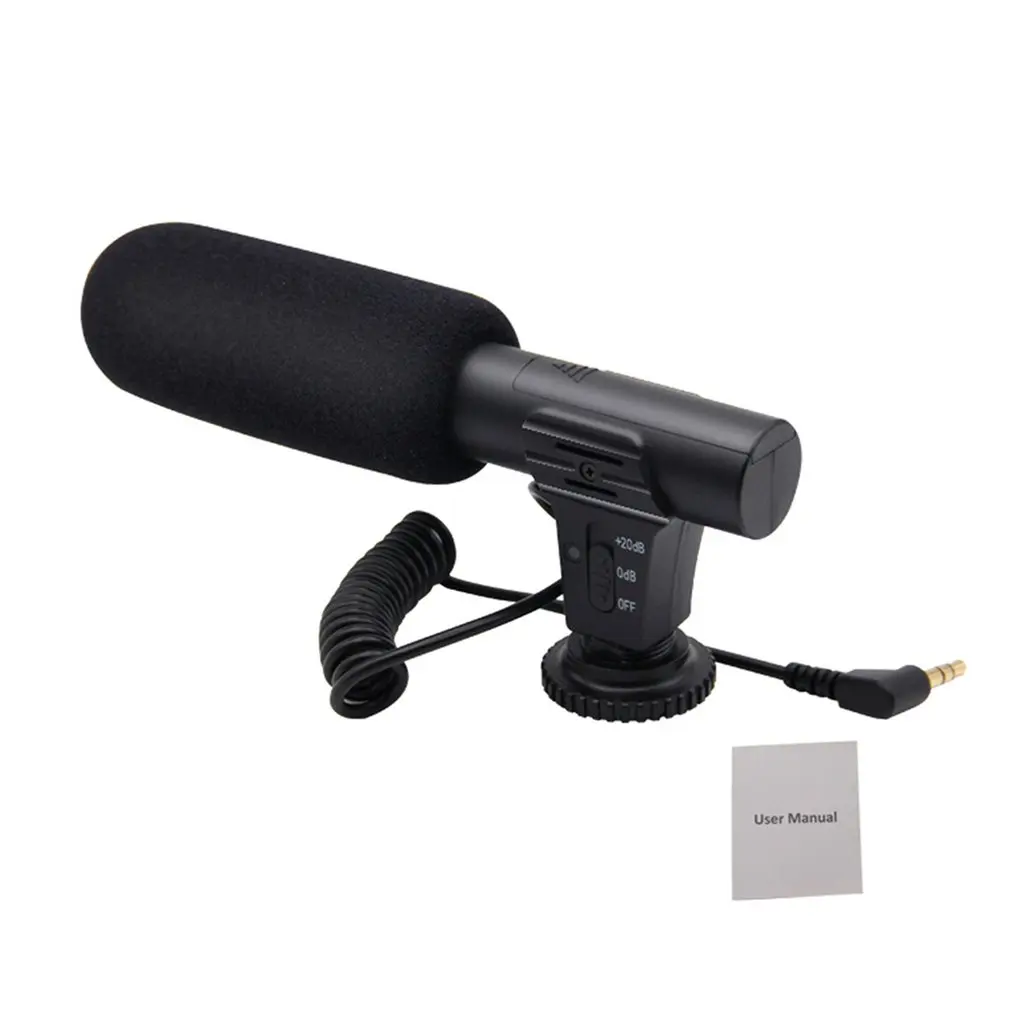 

Hifi HD Sound 3.5mm Jack Microphone Hypercardioid Camera Video Outdoor PC Recording Mic Professional Interview Microphone MIC-05