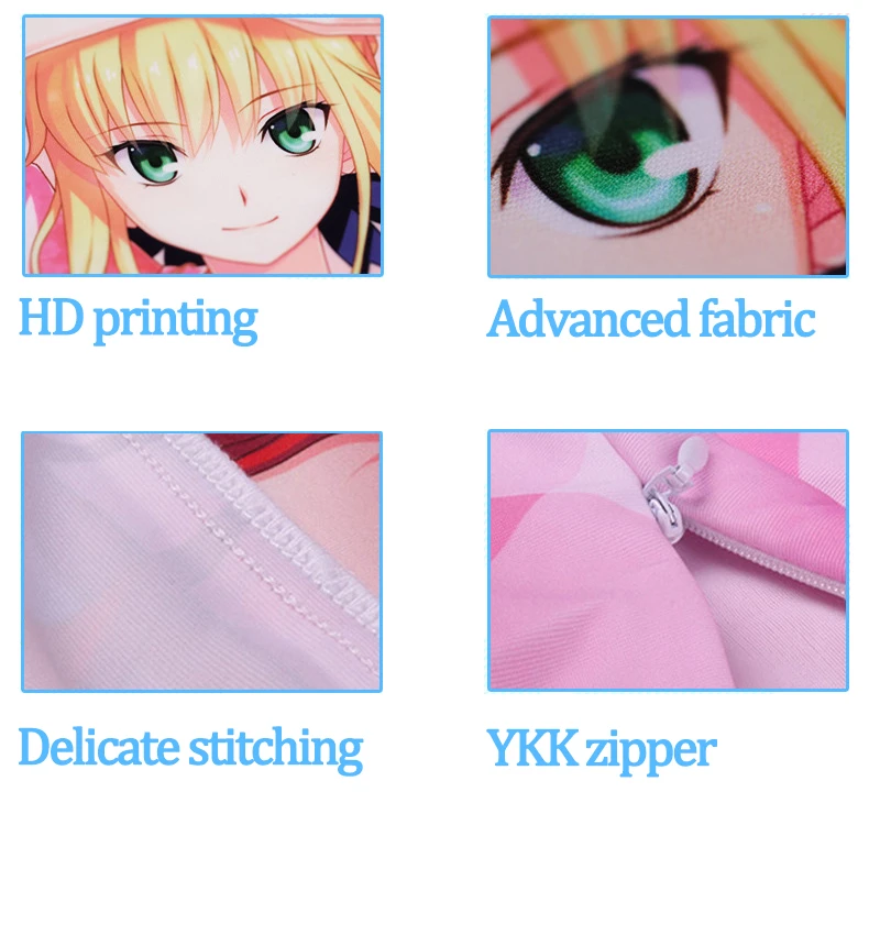 Description Picture 3 of itemDouble-Sided Printed DIY Custom Pillowcase Made Your Own Pictures Hugging Body Pillowcases Decoration Dakimakura Pillow Case