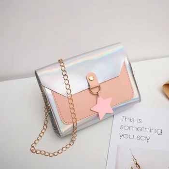 

2020 new spring and summer five-star decorative bag contrast color shoulder bag messenger bag mobile phone bag coin purse