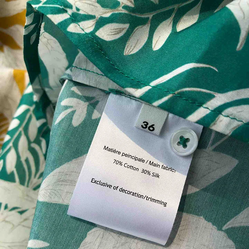 Foliage Printed Shirts Women Summer Casual Long