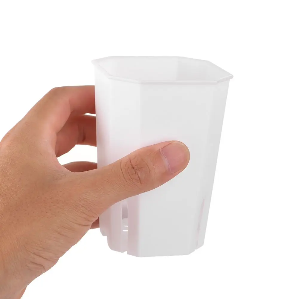 Flower Pot Plant Pot Plastics Side Hole Flower Pot Octagonal Square Succulent Resin Vientiane Transparent