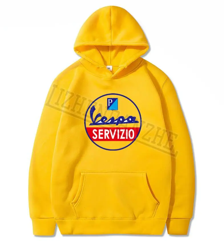 Vespa servisio, толстовки, Мужская одежда, толстовки, Vespa, для взрослых, XS-3XL, Vespa, сервис, футболки, топы, бренд, для мужчин и wo, мужская Толстовка - Цвет: Цвет: желтый
