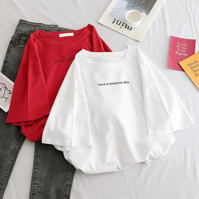 Vintagewhite футболка Harajuku для женщин милые 90S летняя с забавным мультипликационным
