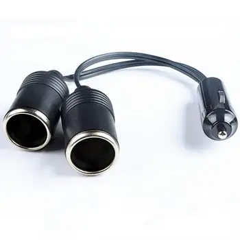 

Car Cigarette Lighter One Drag Two Female Seat High-Power Bakelite Cigarette Lighter Motorcycle Electrical Power Adapter