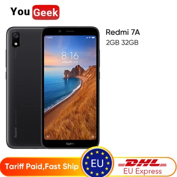 

Global Rom Xiaomi Redmi 7A 7 A 2GB 32GB Cellphone Snapdargon 439 Octa core 5.45" Screen 4000mAh Battery 13MP Camera Mobile Phone