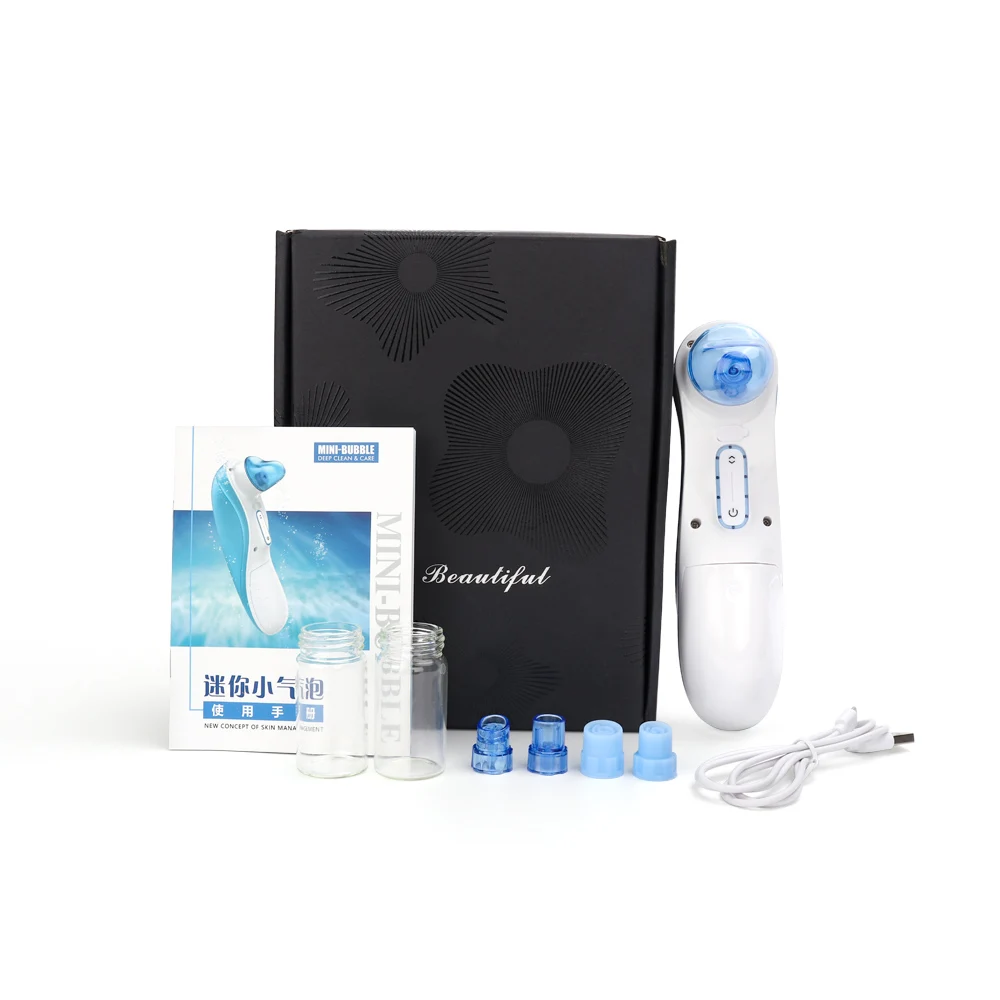 Aspirador de pó Cuidados com a Pele Pequena Bolha Limpeza Facial Whitehead Blackhead Ance Removedor Psiquiatra Poros Hidratante Rosto Peeling Dispositivo Mod. 1210908 26 rosto cuidados com a pele peeling dispositivo
