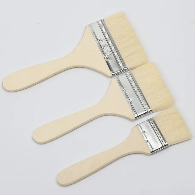 1 Db Élelmiszer -Minőségű Hőálló Barbecue Kefeolaj -Krém Bbq Gyapjúkefe Kemping Sütés Sütőverek Tészta Főző Szerszámok Fa Fogantyú - Image 4