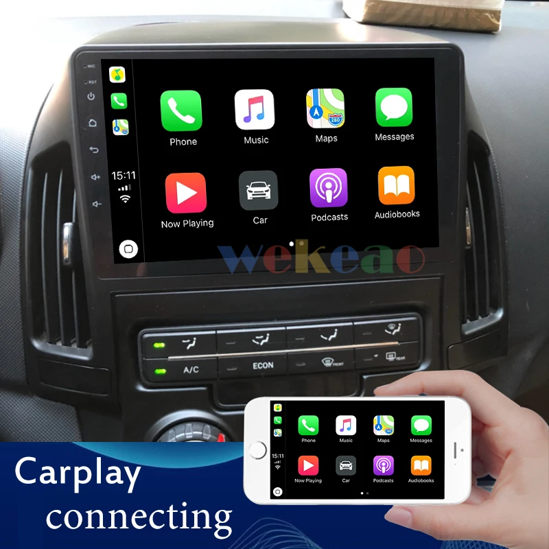 Wekeao сенсорный экран " Android 9,0 Автомагнитола для hyundai i30 Android авто gps навигация 2006-2011 wifi 4G усилитель