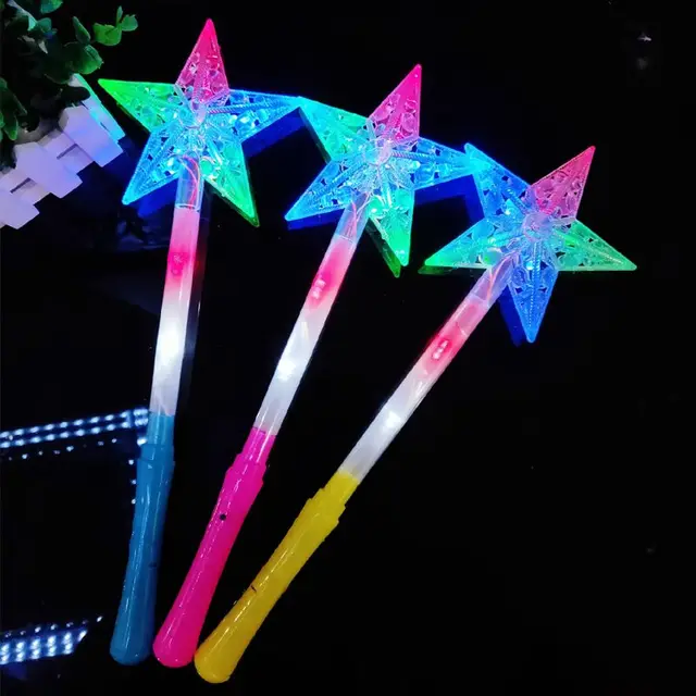 LED Flashing Glow Headband Cosplay Light Hairband Concert Wand Stick Star Snowflake Flashing Sticks 3