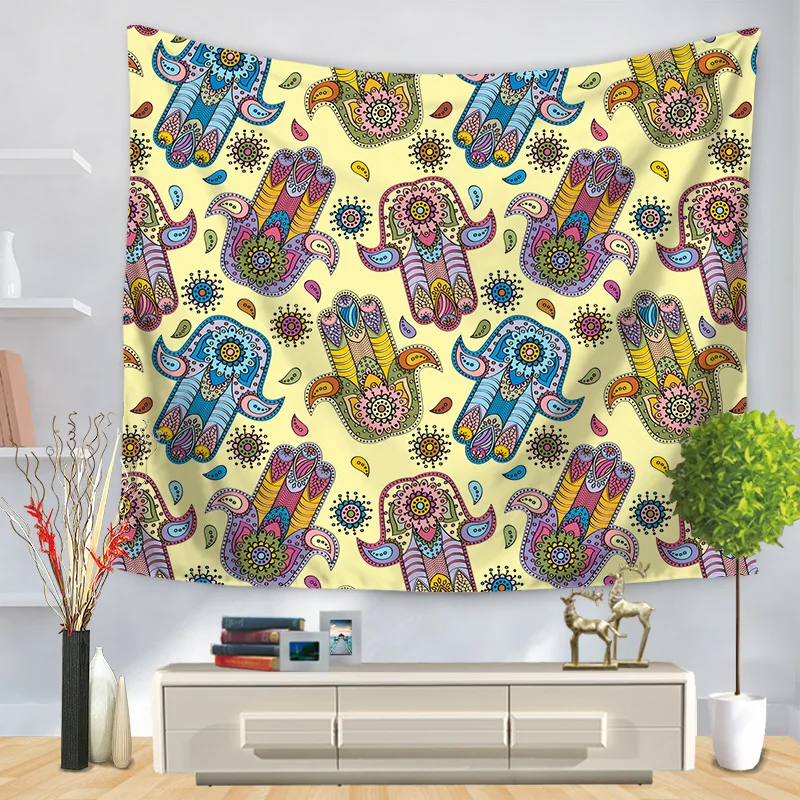 14 Sun God Tapestry Psychedelic Mandala Wall Hanging Elegant Boho Hippie Tapestries Nordic Home Decor - Цвет: 14