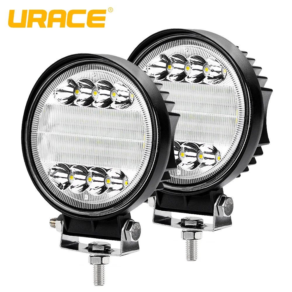 URACE 4&quot 72w LED Work Light 12V 24V Spot Flood Offroad Bar For 4X4 4WD Trailer Car SUV ATV Motorcycle Driving Fog | Автомобили и