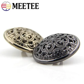 

Meetee 10pcs 15-25mm Metal Buttons for Suit Ladies Clothes Coat Sweater Button Garment Sewing Accessories DIY Materials D4-2